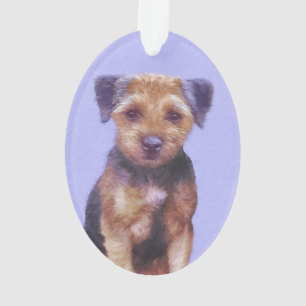 Grenz-Terrier-Malerei - Niedliche Original-Hunde-K Ornament