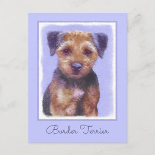 Grenz-Terrier-Malerei - Niedliche Original-Hunde-K Postkarte