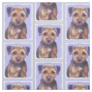 Grenz-Terrier-Malerei - Niedliche Original-Hunde-K Stoff