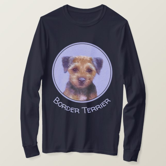 Grenz-Terrier-Malerei - Niedliche Original-Hunde-K T-Shirt (Design vorne)