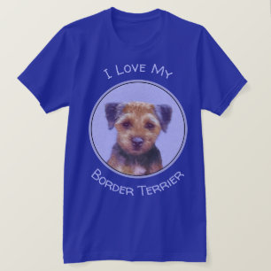 Grenz-Terrier-Malerei - Niedliche Original-Hunde-K T-Shirt