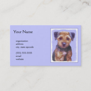 Grenz-Terrier-Malerei - Niedliche Original-Hunde-K Visitenkarte