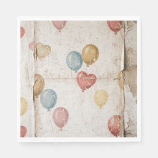 Grenzbereiche Hinterzimmer Vintage Geburtstagsball Serviette