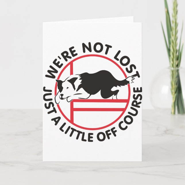 Grenzcollie-Agility weg vom Kurs Karte (Vorderseite)