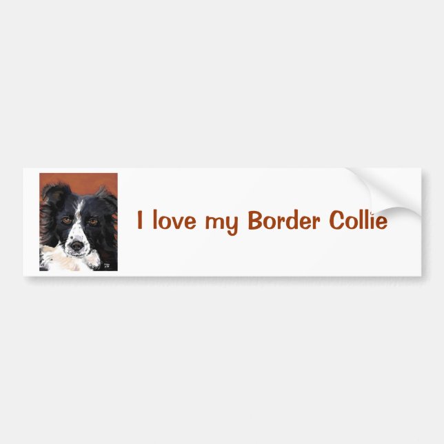 Grenzcollie-Autoaufkleber Autoaufkleber (Vorne)