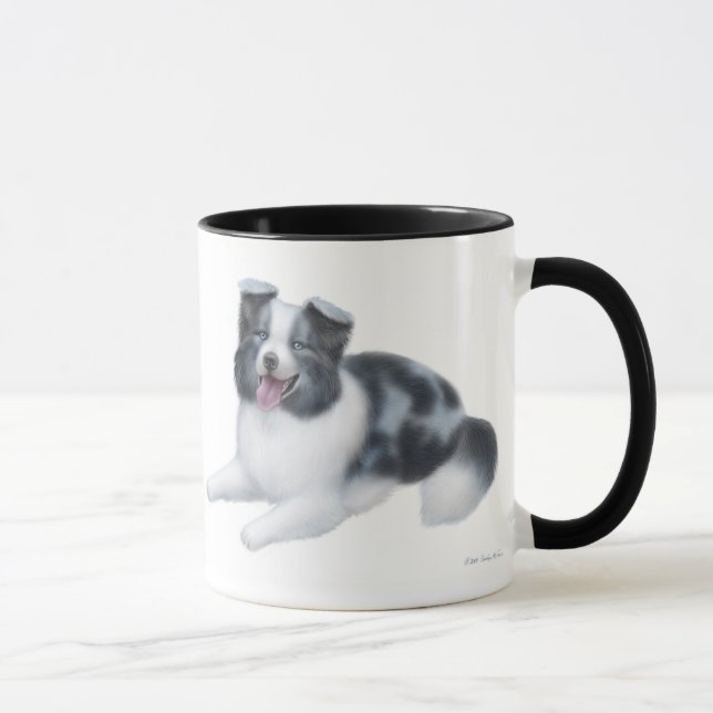 Grenzcollie blaue Merle Tasse (Rechts)