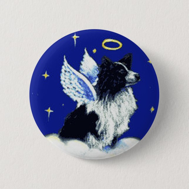 Grenzcollie-Engels-Button Button (Vorderseite)