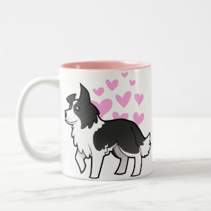 Grenzcollie-Liebe Zweifarbige Tasse