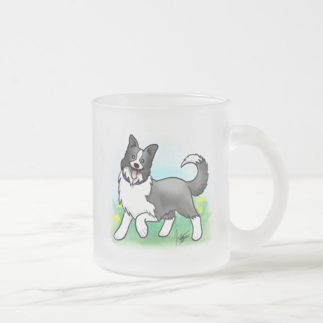 Grenzcollie-mattierte Tasse (Rechts)