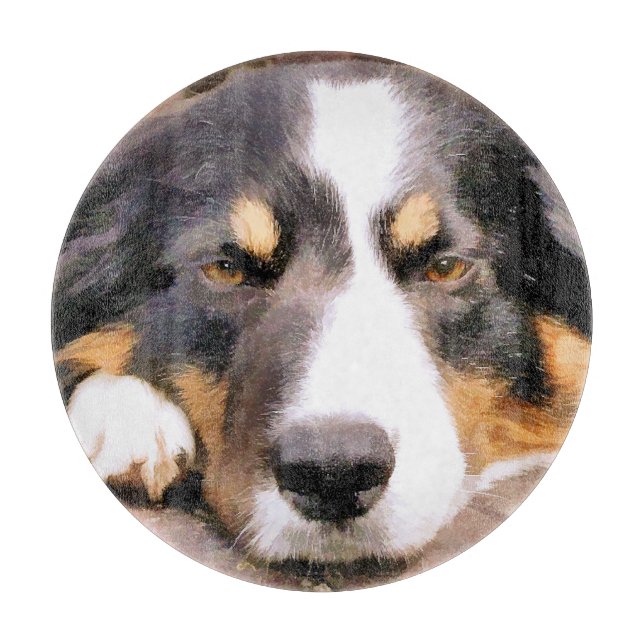 GRENZCOLLIE SCHNEIDEBRETT (Vorderseite)