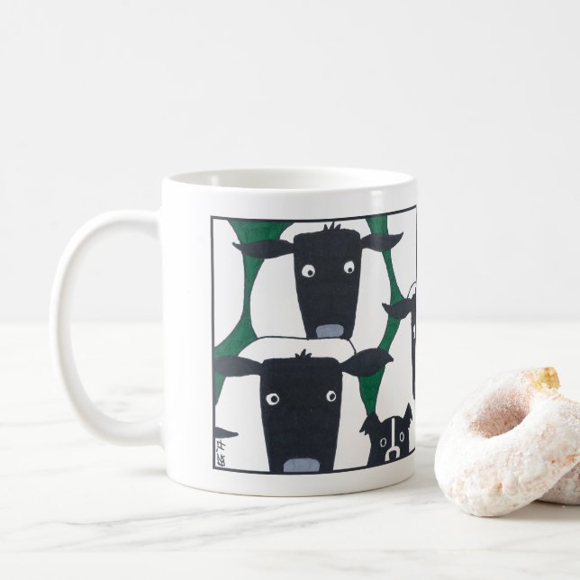 Grenzcollie u. Schaf-Tasse Tasse (Mit Donut)