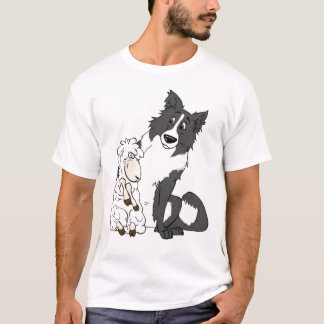 Grenzcollie-und -schaf-T-Shirt T-Shirt
