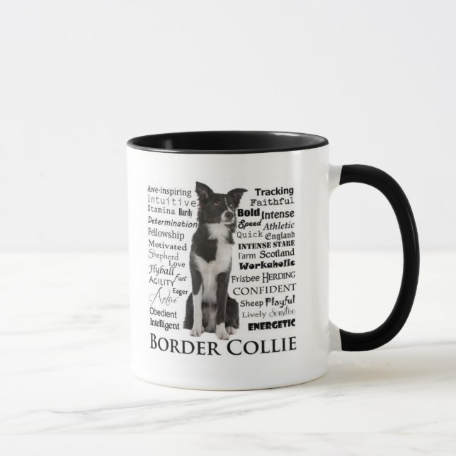 Grenzcollie-Zucht-Merkmal-Tasse Tasse (Rechts)