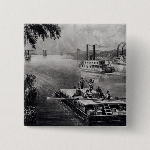 Grenze hinunter den Fluss Button