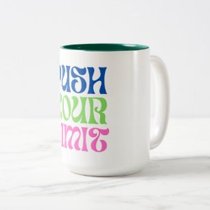 Grenzen drücken zweifarbige tasse
