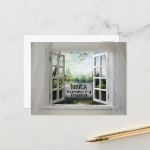 Grenzen erhöhen meine Freiheit - Motivation Affirm Postkarte