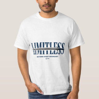 "Grenzenlos" Weiße Motivations-T-Shirt für Männer T-Shirt