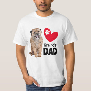 Grenzer Terrier Personalisierter Vater T - Shirt