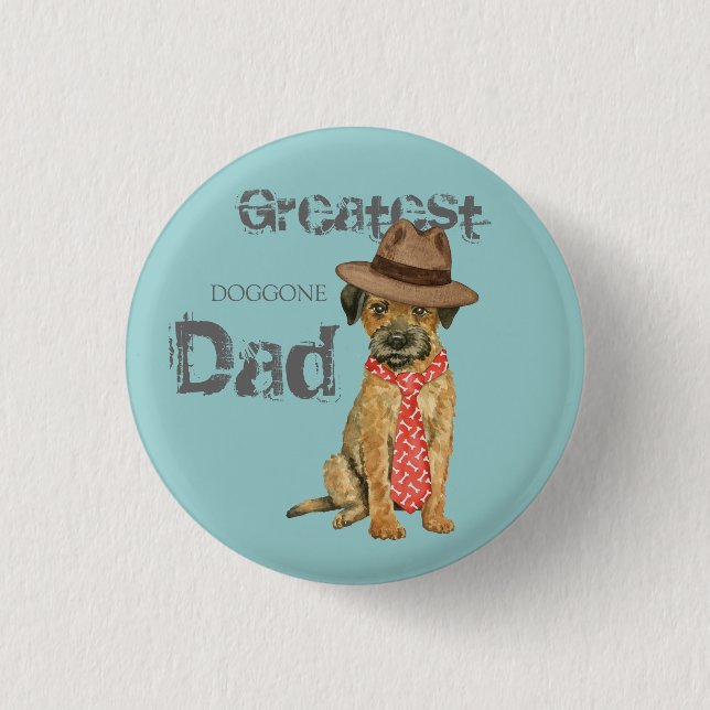 Grenzer Terrier Vater Button (Vorderseite)
