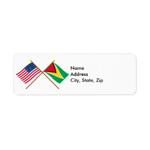 Grenzflaggen der USA und Guyana