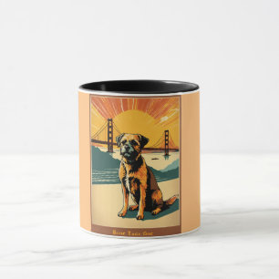 Grenzgebiet, Mitte des Jahrhunderts modern, Golden Tasse