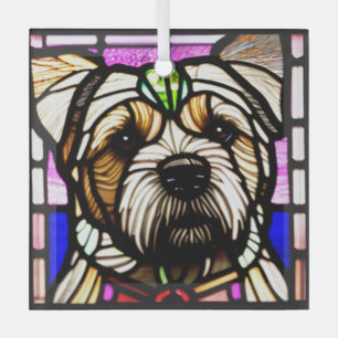 Grenzgebiet Terrier "Hartglas" Ornament Aus Glas