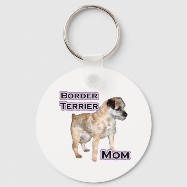 Grenzgebiet Terrier Mama 4 - Schlüsselanhänger (Vorderseite)