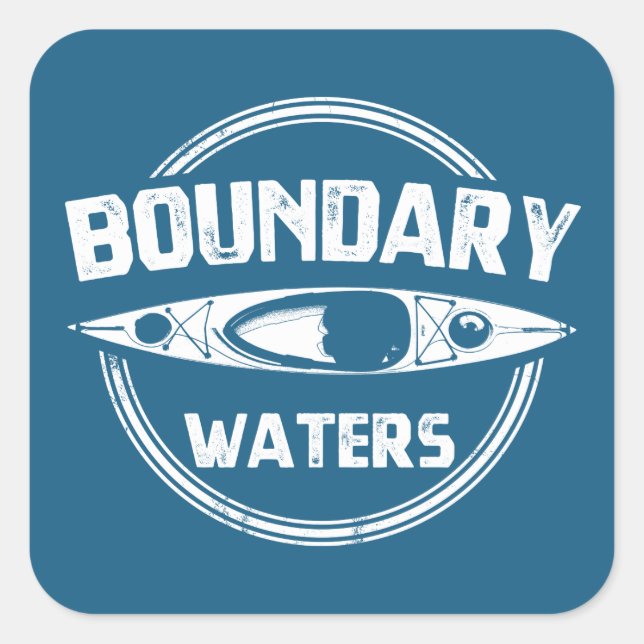 Grenzgewässer Quadratischer Aufkleber (Vorderseite)