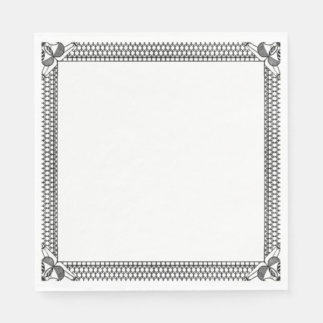 Grenznähte Serviette (Vorderseite)