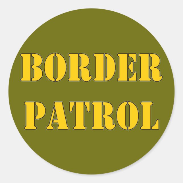 GRENZPATROL RUNDER AUFKLEBER (Vorderseite)
