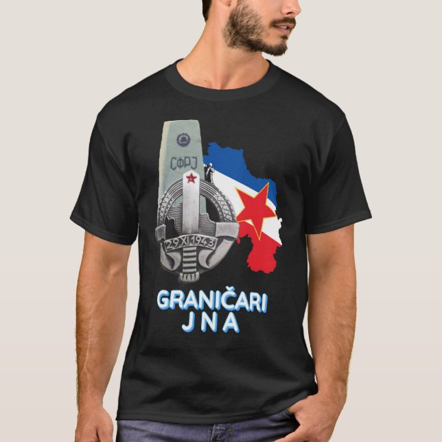 Grenzschutz JNA-Abzeichen (Granicari JNA znacka) T-Shirt (Vorderseite)