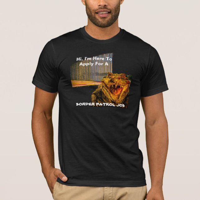 Grenzschutzbeamter Alligator T - Shirt (Vorderseite)