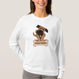 Grenzterrier-Cartoon-langes Hülsen-Sweatshirt T-Shirt