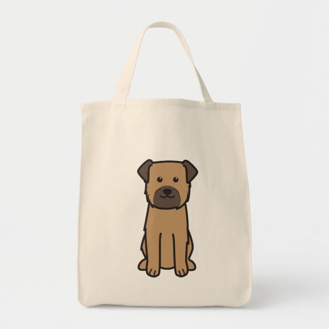 Grenzterrier-HundeCartoon Tragetasche (Vorne)