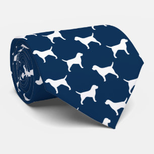 Grenzterrier-Silhouette-Muster-Hundeliebhaber Krawatte