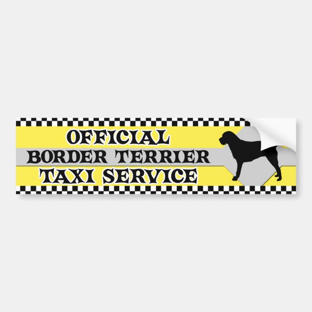 Grenzterrier-Taxi-Service-Autoaufkleber Autoaufkleber (Vorne)