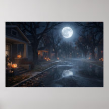 Grenzübergang Vorstadtstraße in der Halloween-Nach