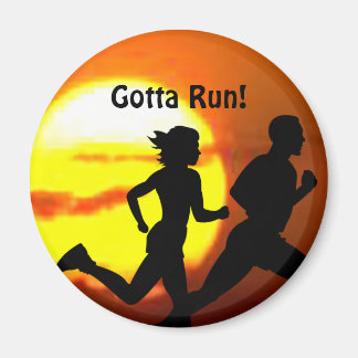 GRENZÜBERGREIFENDES LAND - GOTTA RUN - BRIEFMARKE  MAGNET