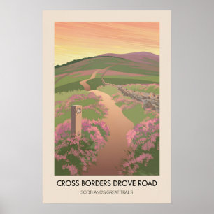 Grenzüberschreitend gefahren Schottlands große Tra Poster