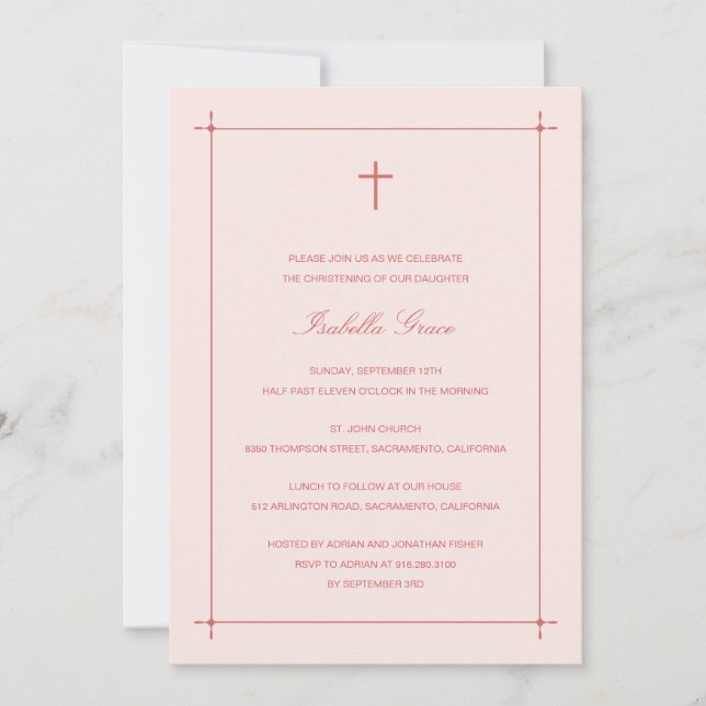 Grenzüberschreitende Taufen/Einladung Einladung (Vorderseite)