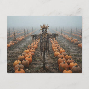 Grenzwertig Kürbisfeld unheimlicher Halloween-Voge Postkarte