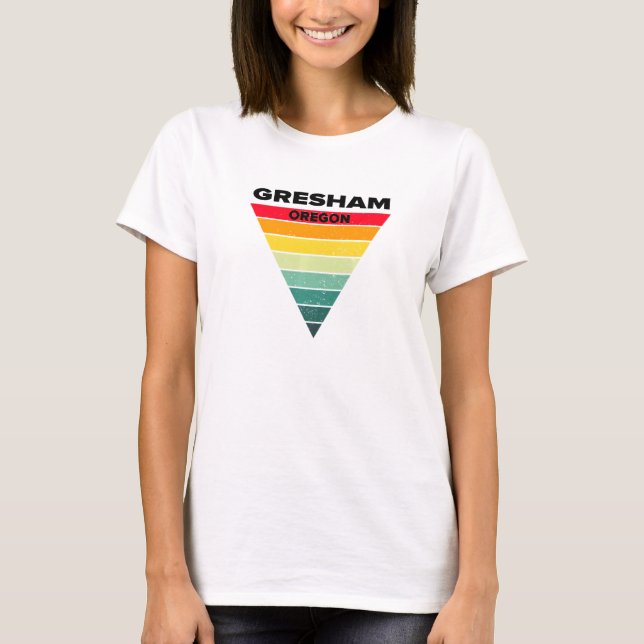 Gresham Oregon oder Heimat Portland Zuhause Staat  T-Shirt (Vorderseite)