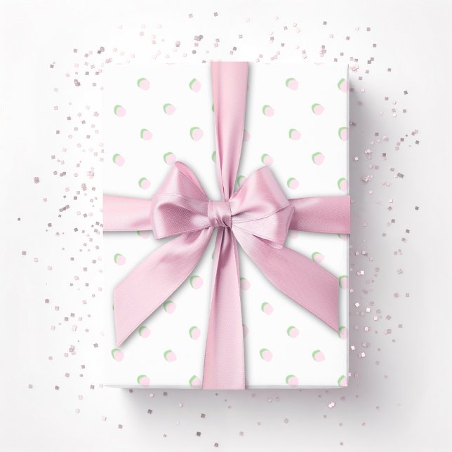 Greta Fun Dot in Pink and Green Geschenkpapier (Von Creator hochgeladen)