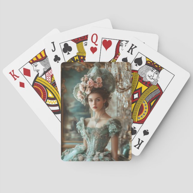 Greta in Green Playing Cards Spielkarten (Rückseite)