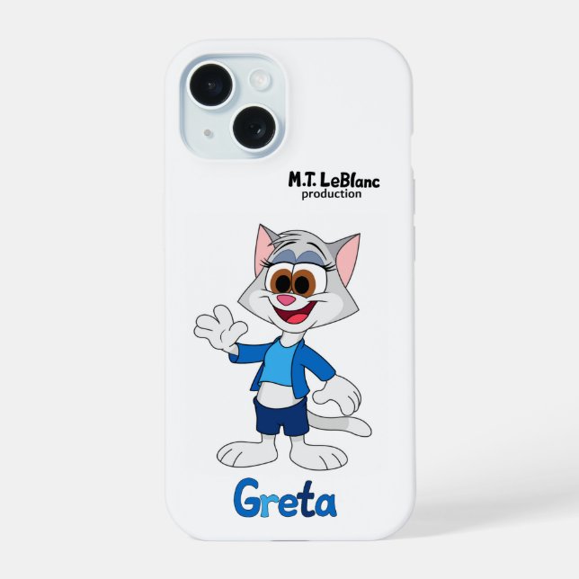 Greta Kitty iPhone-Hülle iPhone 15 Hülle (Rückseite)