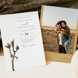 GRETA Watercolor Joshua Tree Foto Wedding Einladun Einladung