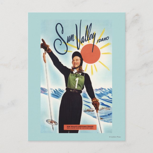 Gretchen Fraser Advertisement Poster Postkarte (Vorderseite)