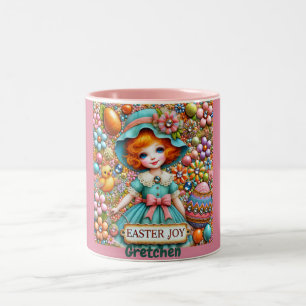 GRETCHEN ~ VINTAGE GIRL~ Sehr süß Zweifarbige Tasse