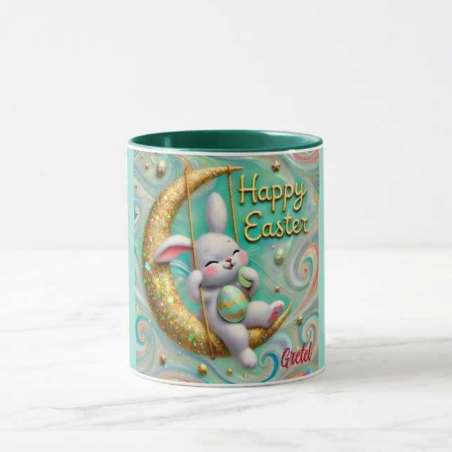 GRETEL~ MOON Bunny ~ GLÜCKLICH EASTER ~ Tasse (Zentrum)