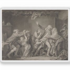 Greuze - Der Fluch des Vaters der undankbare Sohn Aufkleber